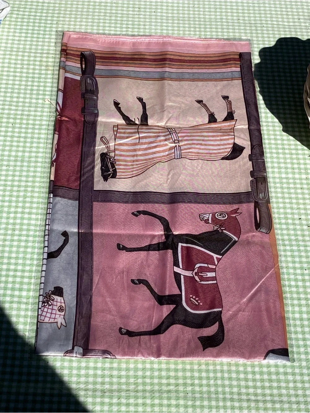Equestrian scarf New polyester Derby scarf 3x3 foot